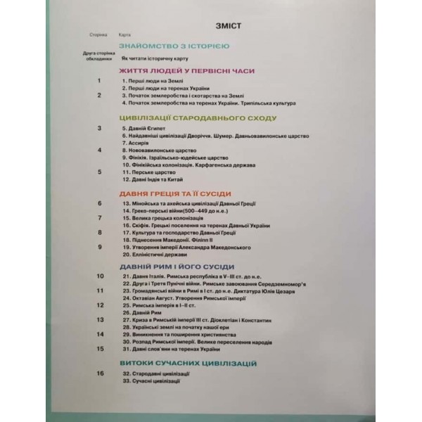 Всесвітня історія. Історія України. Інтегрований курс. Атлас. 6 клас