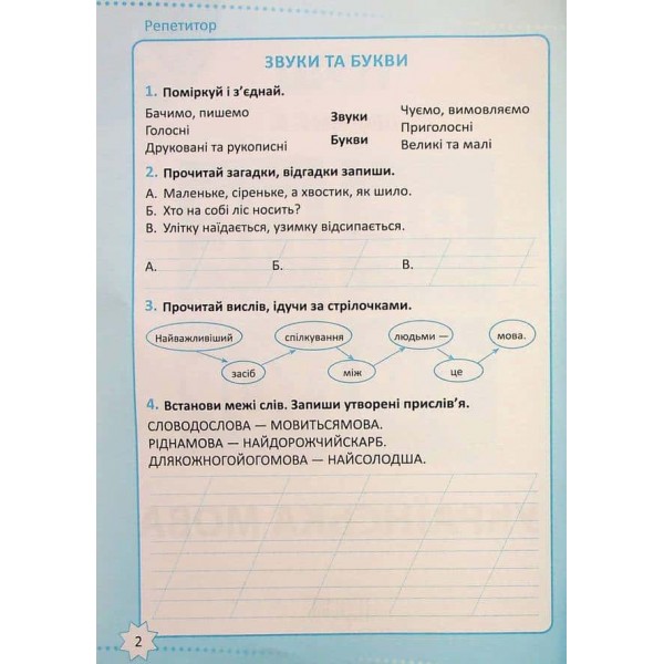 Репетитор. Українська мова. 2 клас