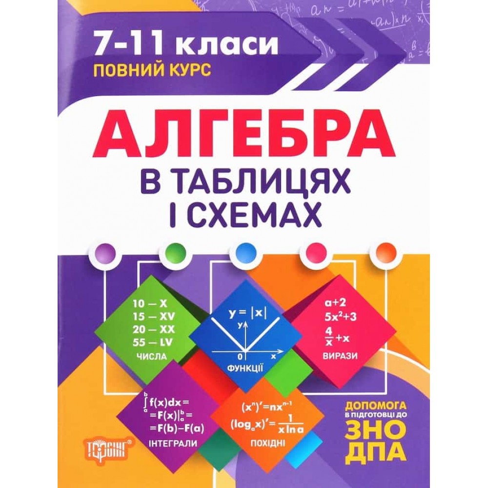 Алгебра в таблицях і схемах. 7-11 класи. Допомога у підготовці до ДПА, ЗНО
