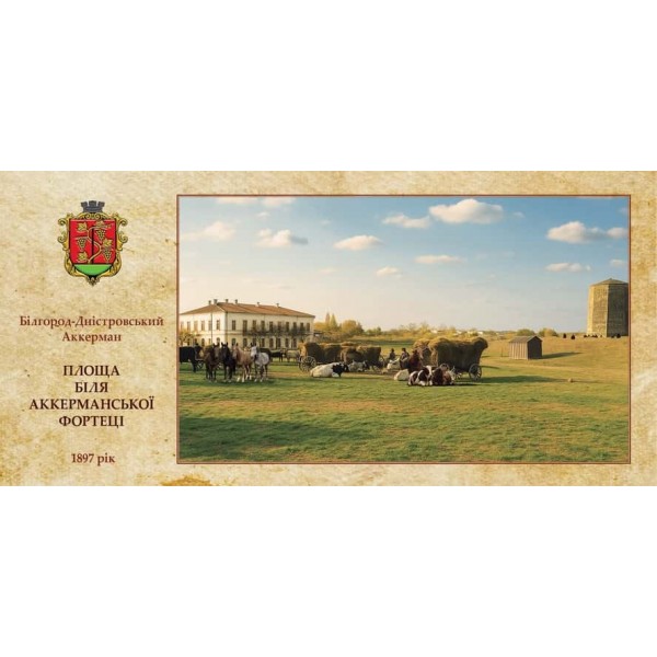 Листівка «Старий Аккерман. Площа біля Аккерманської фортеці»