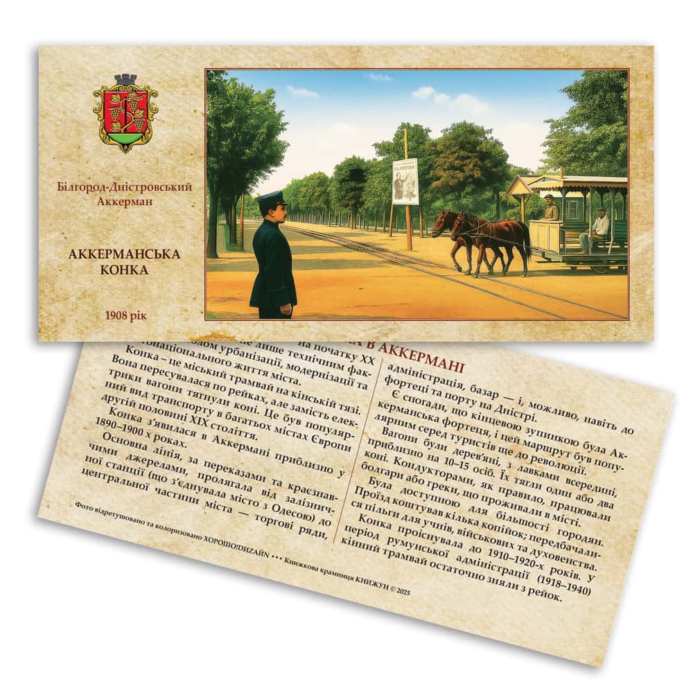 Листівка «Старий Аккерман. Аккерманська конка»