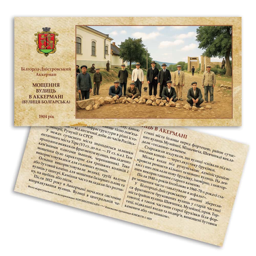 Листівка «Старий Аккерман. Мощення вулиць в Аккермані»
