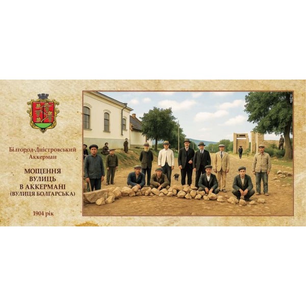 Листівка «Старий Аккерман. Мощення вулиць в Аккермані»