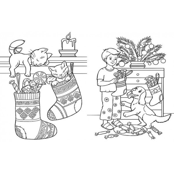 Велика книга розмальовок. Зимові свята