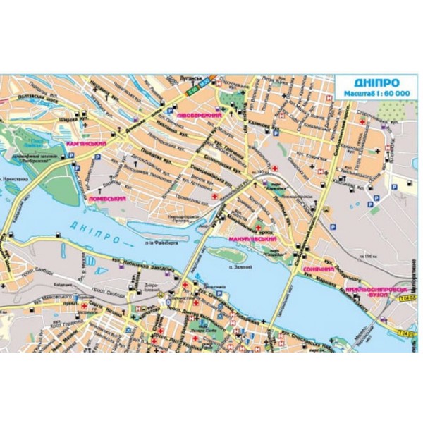 Карта автошляхів. Дніпропетровська область, М 1:250 000