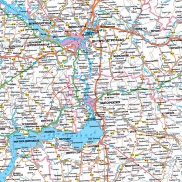 Карта автошляхів. Україна, М 1:1 000 000