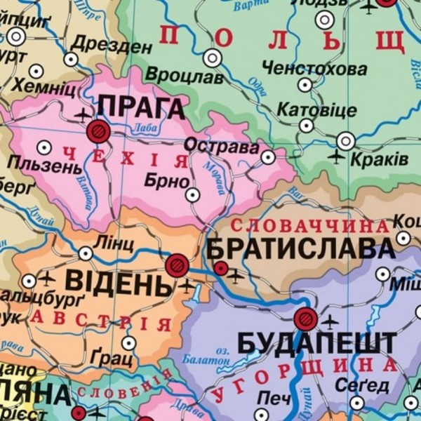 Європа. Політична карта, М 1:5 000 000