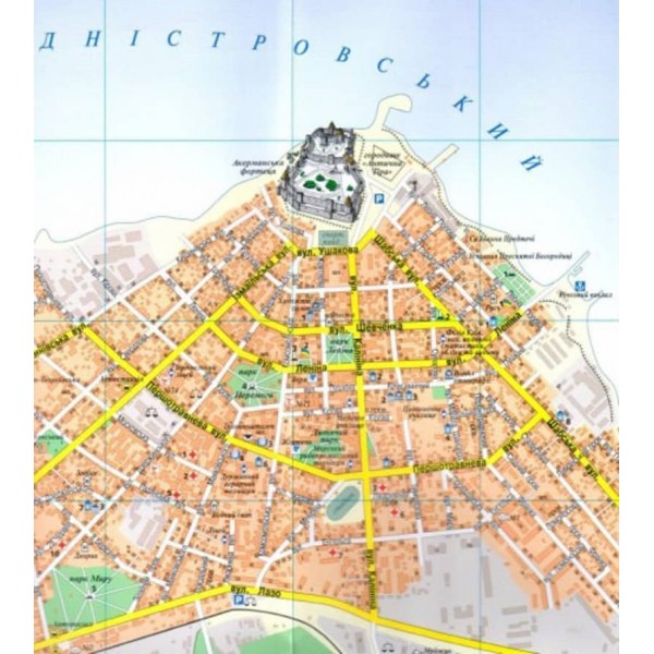 Білгород-Дністровський, М 1:11 000. Затока, М 1:30 000. План міста