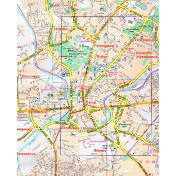 Харків. План міста, М 1:28 000 (російськоб мовою)