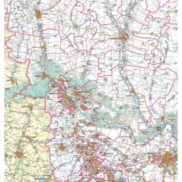 Луганська область. Політико-адміністративна карта, М 1:275 000