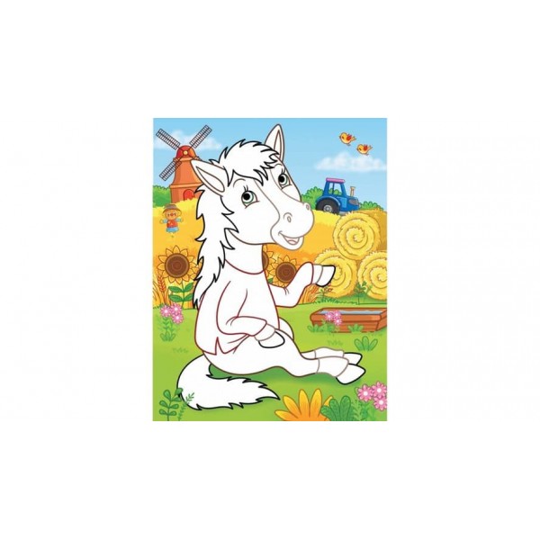 Аплікації. Улюблені тварини. Лев