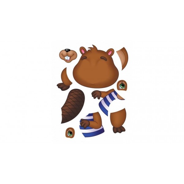 Аплікації. Лісові тварини. Ведмідь