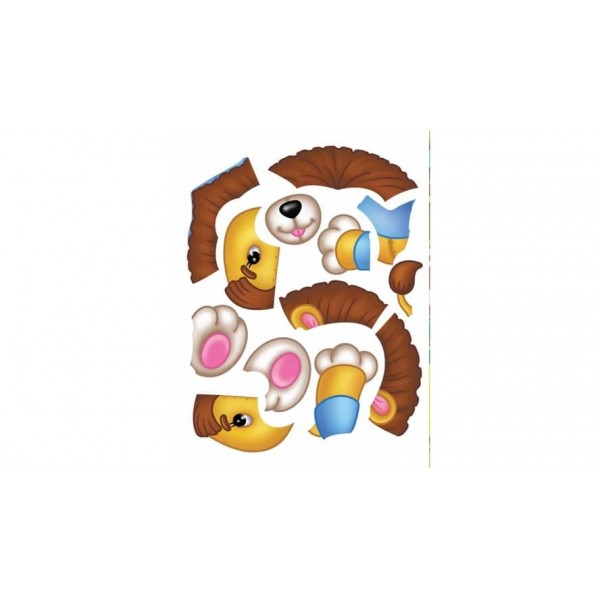 Аплікації. Іграшки. Щеня