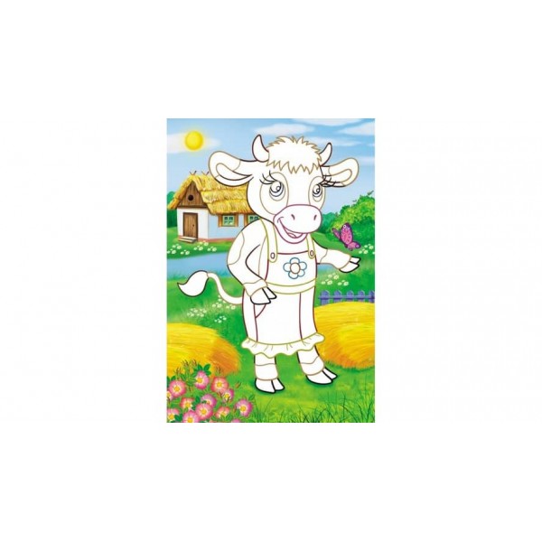 Аплікації для малюків. Корова