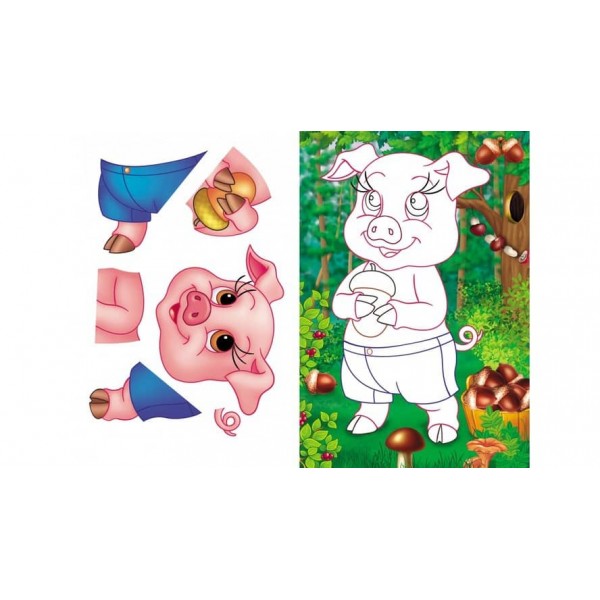 Аплікації для малюків. Корова