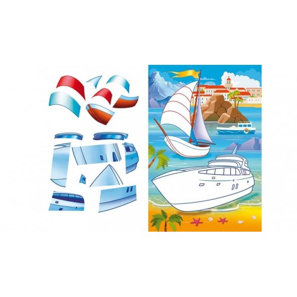 Аплікації для малюків. Мотоцикл