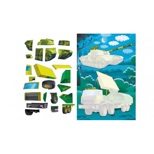Аплікації для малюків. Військова техніка