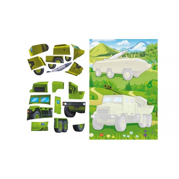 Аплікації для малюків. Військова техніка