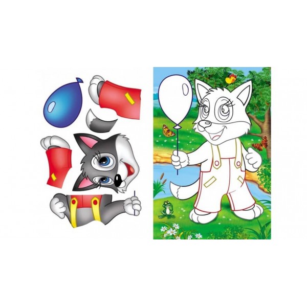 Аплікації для малюків. Вовк