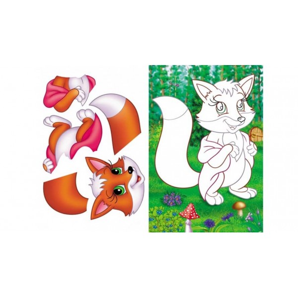 Аплікації для малюків. Вовк