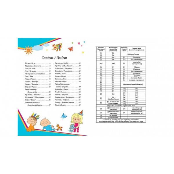 Словник у малюнках для малюків. 35 тем. English