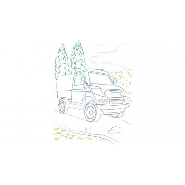 Розмальовка для хлопчиків. Автобус