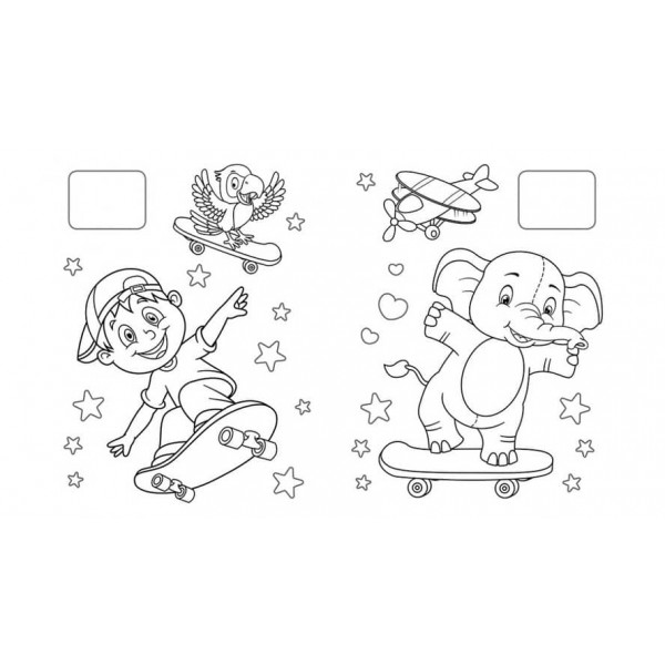 Розмальовка «Іграшки». Бичок. Наклейка-зразок