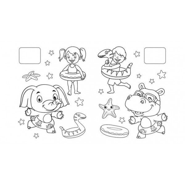 Розмальовка «Іграшки». Бичок. Наклейка-зразок