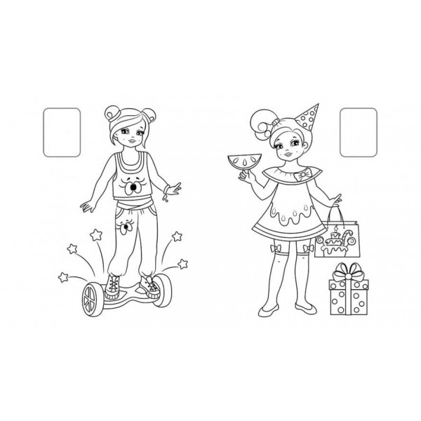 Розмальовка «Дар'я». Наклейка-зразок