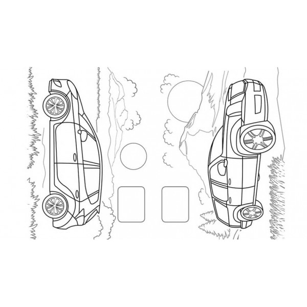 Розмальовка «Преміум-автомобілі». Наклейка-зразок