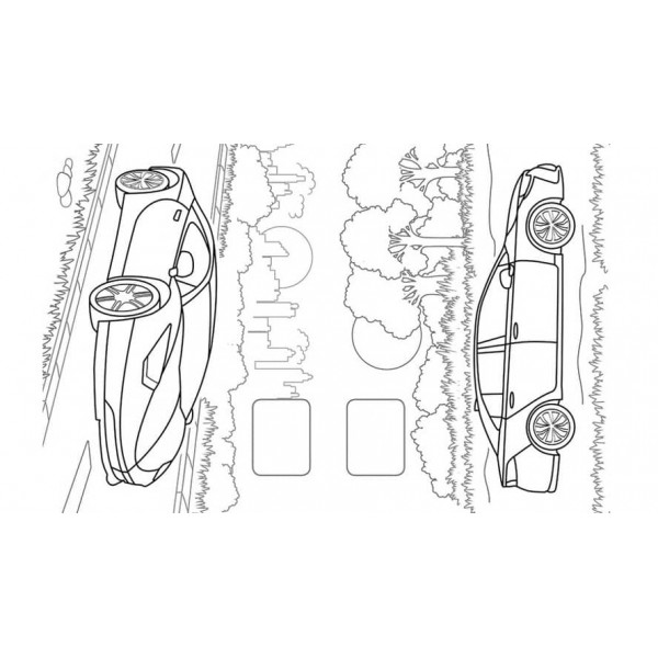 Розмальовка «Преміум-автомобілі». Наклейка-зразок