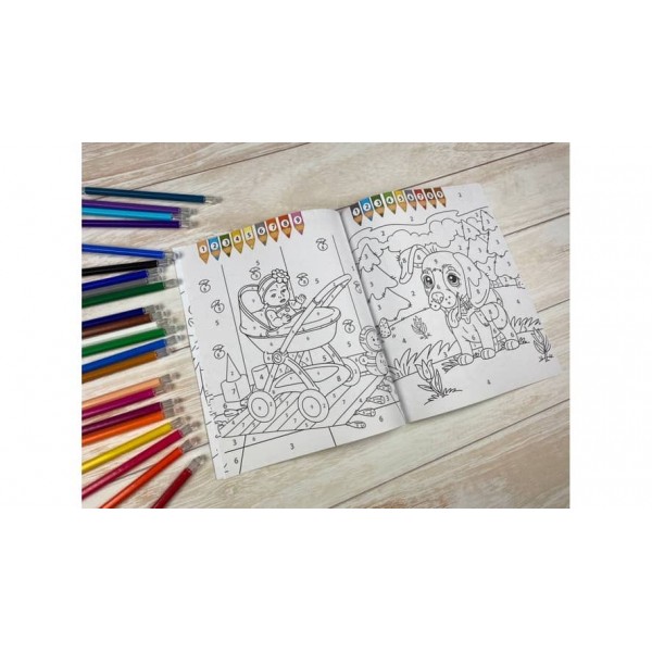 Велика розмальовка. Розфарбовуємо за цифрами