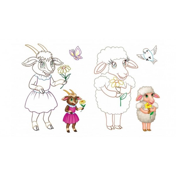 Прочитай і розфарбуй збірку казок для тебе. Колобок. Збірка розмальовок