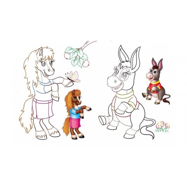 Прочитай і розфарбуй збірку казок для тебе. Колобок. Збірка розмальовок