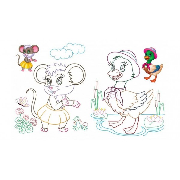 Велика розмальовка малюкам. Збірка розмальовок