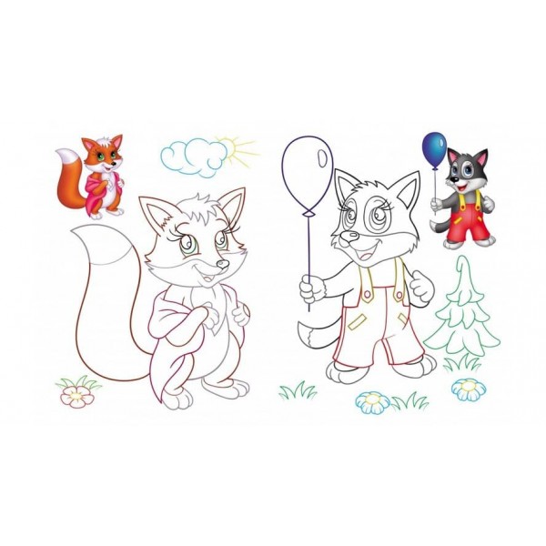 Малюкам. Розмальовка для хлопчиків і дівчаток. Зайчики