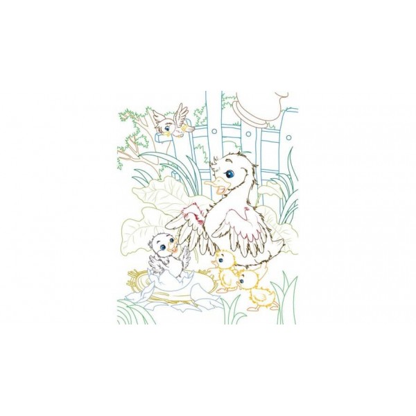 Заєць і півень. Розмальовка для хлопчиків і дівчаток