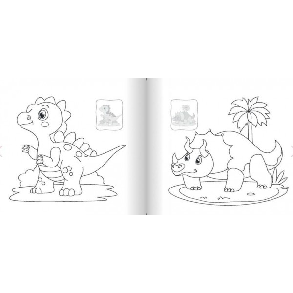 Динозаври. Розмальовка (+ наліпки)