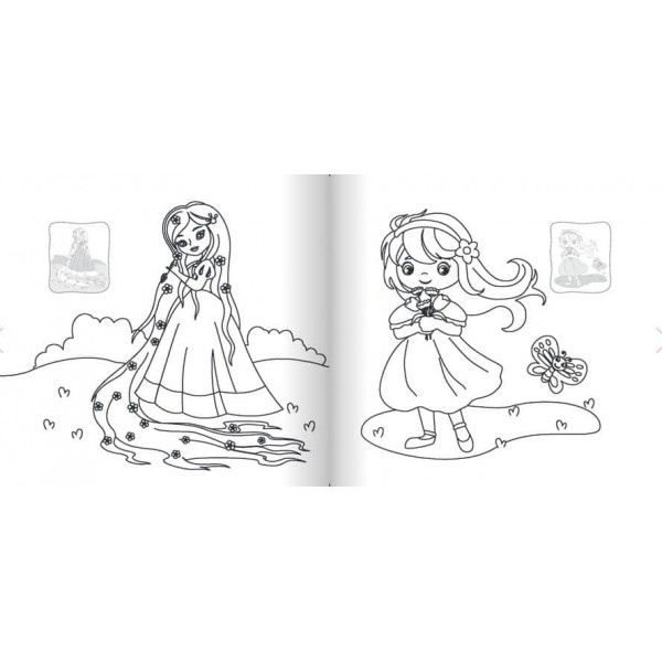 Принцеси. Феї. Розмальовка (+ наліпки)