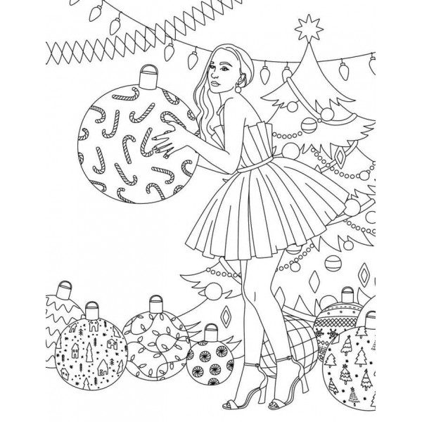 Розмальовки ЖОРЖ. #GIRLS#FASHION#CHRISTMAS