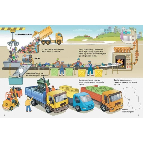 Жовтогарячий сміттєвоз. Машини-помічники