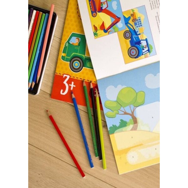 Малюнки з наліпок. Бетономішалка