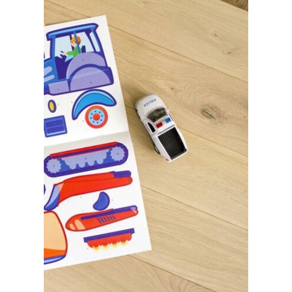 Малюнки з наліпок. Бетономішалка