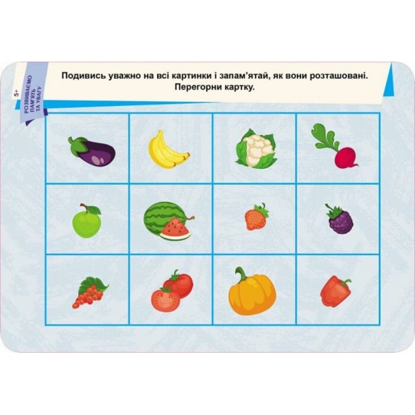 Пиши.Стирай.Вивчай. Розвиваємо пам’ять та увагу. 5+