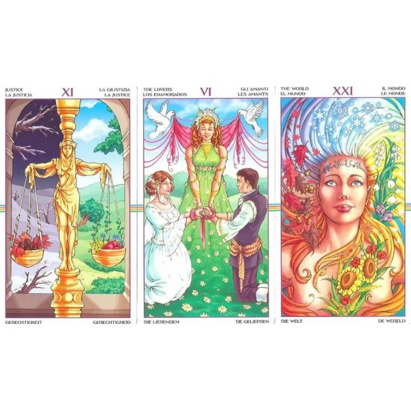 Комплект «Таро Колесо року»: 78 карт + книга-керівництво