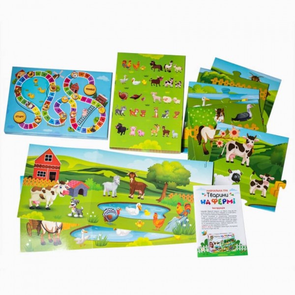 Тварини на фермі. Розроблено на основі методу Монтессорі (українською мовою)