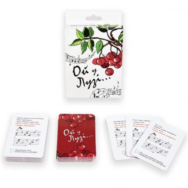 Карткова гра Strateg «Ой у Лузі» розважальна пісенна українською мовою (30986)