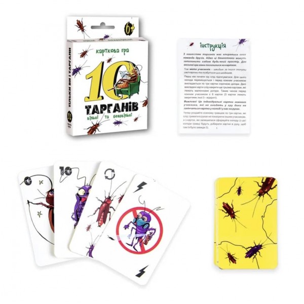 Настільна Гра Strateg «10 тарганів» українською мовою (30232)