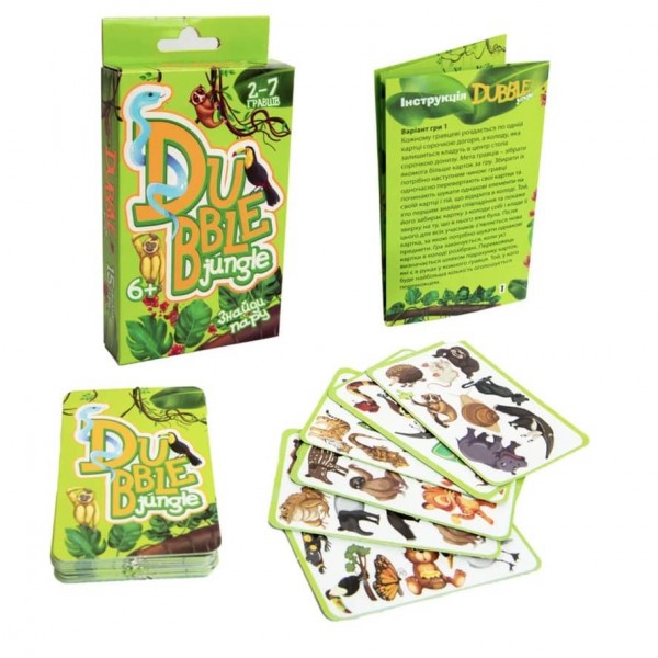 Настільна гра Strateg «Dubble jungle» українською мовою (30344)