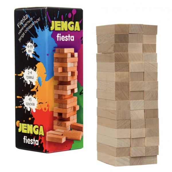 Настільна гра «Jenga Fiesta», дженга українською мовою (30964)